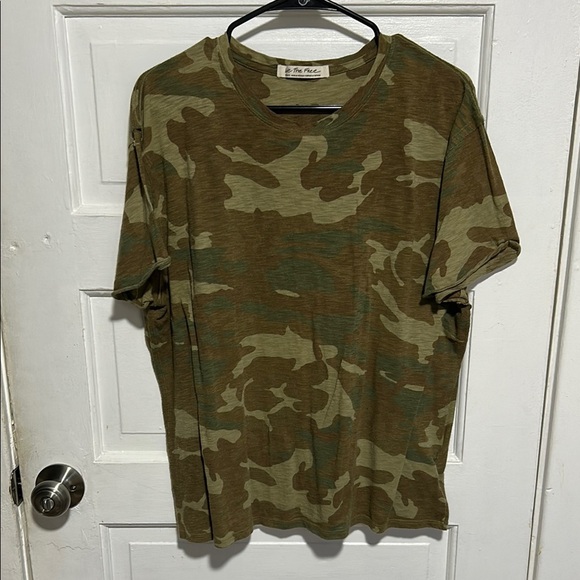 The Men's Store Green and Brown Camouflage Short Sleeve Tee - Picture 1 of 6